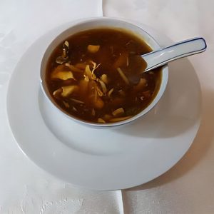 15. Sopa de pollo con champiñones