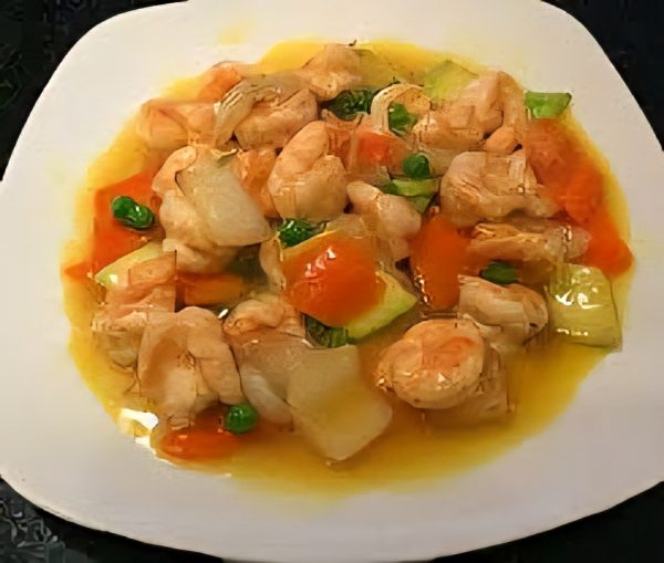 41. Gambas con salsa curry