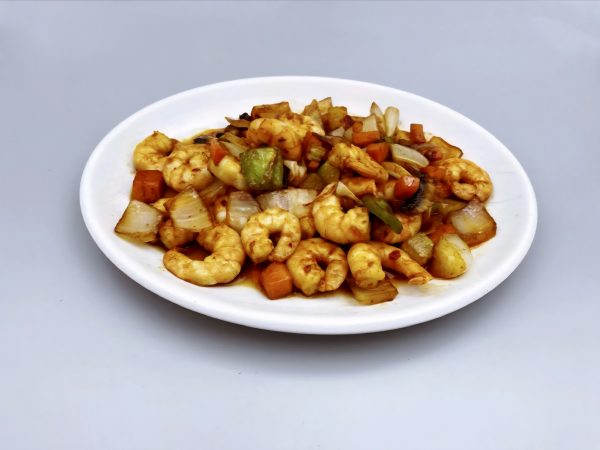 42. Gambas con salsa Gong-Bao