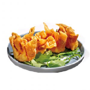 7A. Wan-Tun pasta frita rellena de gambas y verduras 8Ud