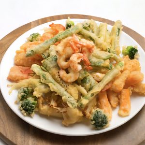 8. Tempura fito con salsa de guindilla dulce