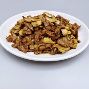 85. Ternera con champiñones