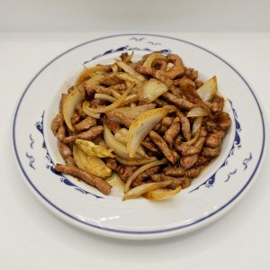 87. Ternera con cebolla